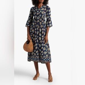 Belize Carter floral-print cotton-gauze midi dress